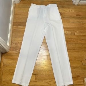 White suit pants with jacket and vest